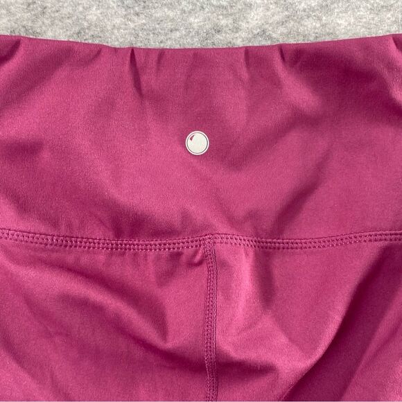 Yogalicious Womens Wine‎ Colored Spandex High Waist Bike Shorts Size MD - Picture 3 of 8